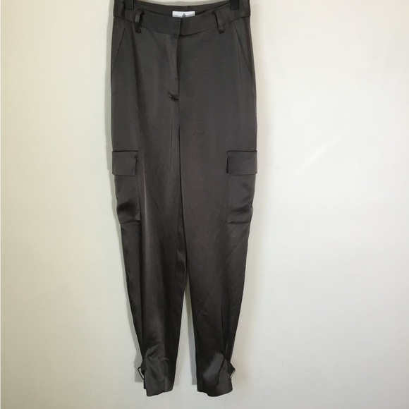 Aritzia Babaton Satin Refined High Waist Cargo Pants - Picture 5 of 7